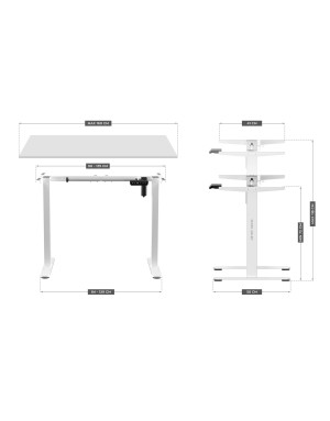 MARK ADLER Xeno 4.1 Fehér Elektromos Asztali állvány