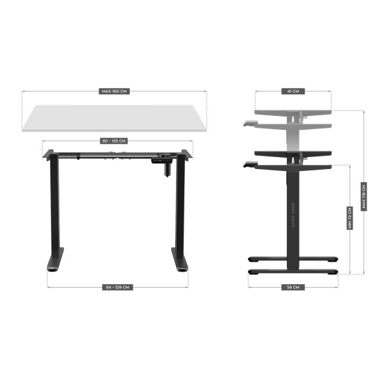 MARK ADLER Xeno 4.1 Fekete Elektromos Asztali állvány